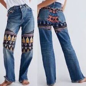Free People Patterned Jeans